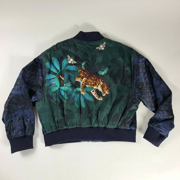 TED BAKER Blue Tiger Sandey Houdini Bomber Jacket - Picture 5 of 8